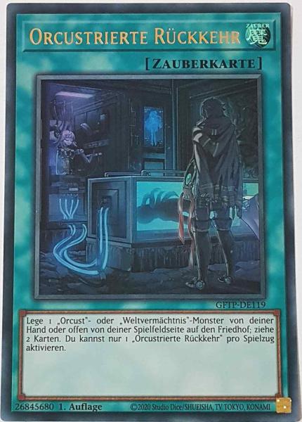 Orcustrierte Rückkehr GFTP-DE119 ist in Ultra Rare Yu-Gi-Oh Karte aus Ghost From The Past 1.Auflage