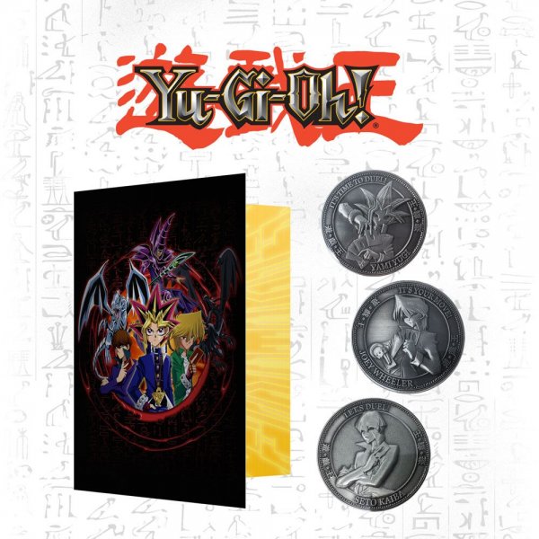 Yu-Gi-Oh! - 3 limitierte Münzen mit Sammelalbum Yugi Kaiba Joey