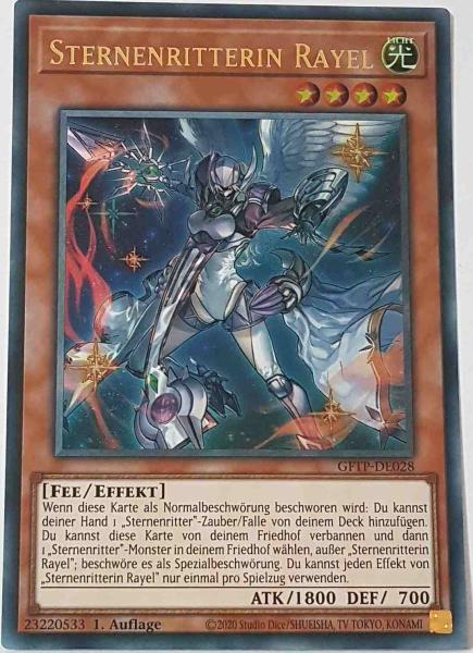 Sternenritterin Rayel GFTP-DE028 ist in Ultra Rare Yu-Gi-Oh Karte aus Ghost From The Past 1.Auflage