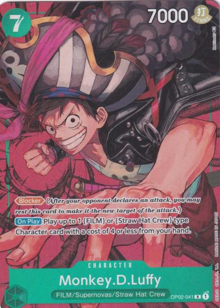 Monkey.D.Luffy (Parallel) OP02-041 ist in Rare. Die One Piece Karte ist aus Paramount War OP-02 in Parallel Alternative Art.