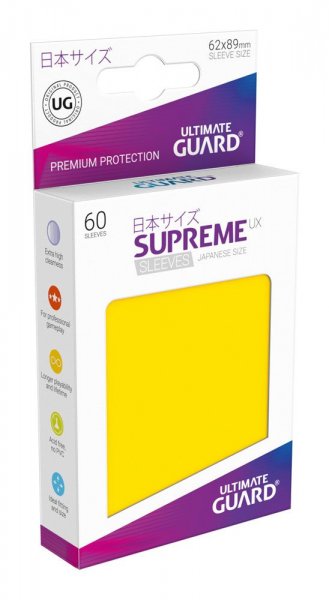 Ultimate Guard Supreme UX Kartenhüllen Japanische Größe Gelb (60)