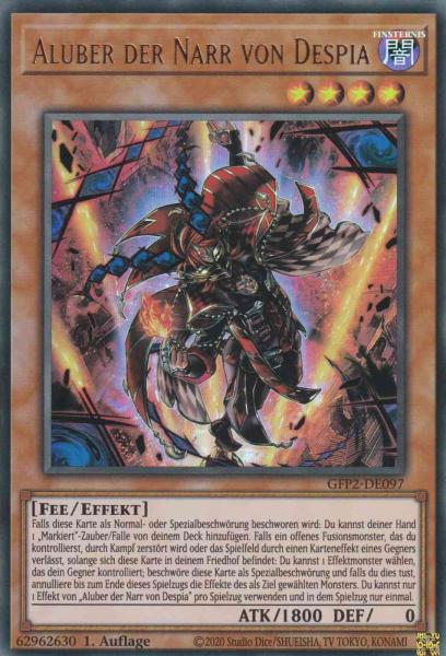 Aluber der Narr von Despia GFP2-DE097 ist in Ultra Rare Yu-Gi-Oh Karte aus Ghosts from the Past The 2nd Haunting 1.Auflage