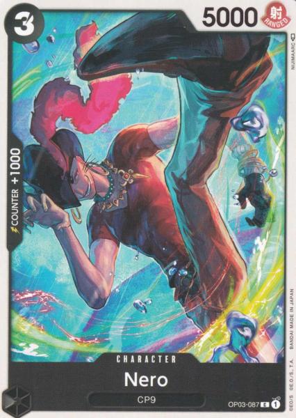 Nero OP03-087 ist in Common. Die One Piece Karte ist aus Pillars of Strength OP-03 in Normal Art.