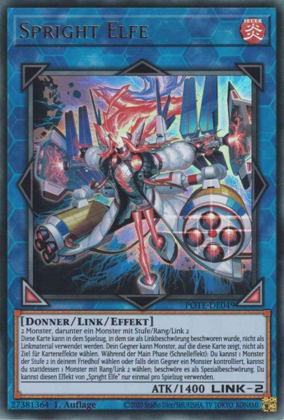 Spright Elfe POTE-DE049 ist in Ultra Rare Yu-Gi-Oh Karte aus Power of the Elements 1.Auflage