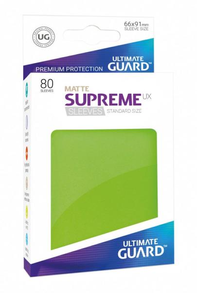 Ultimate Guard Supreme UX Kartenhüllen Standardgröße Matt Hellgrün (80)
