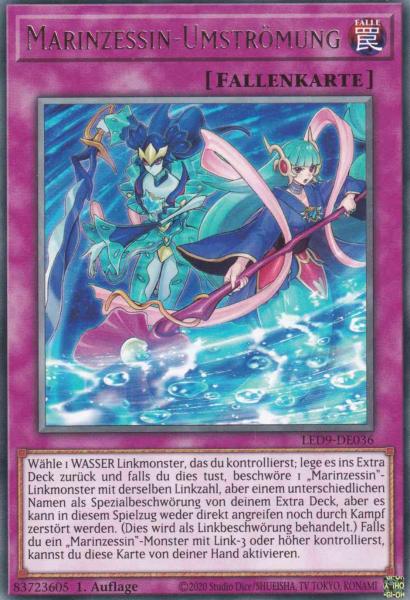 Marinzessin-Umströmung LED9-DE036 ist in Rare Yu-Gi-Oh Karte aus Legendary Duelists Duels from the Deep 1.Auflage