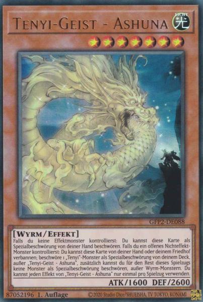 Tenyi-Geist - Ashuna GFP2-DE088 ist in Ultra Rare Yu-Gi-Oh Karte aus Ghosts from the Past The 2nd Haunting 1.Auflage