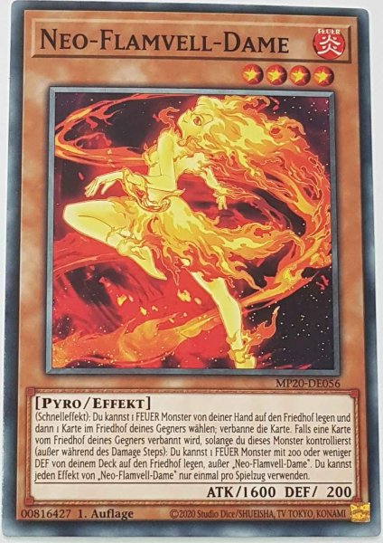 Neo-Flamvell-Dame MP20-DE056 ist in Common Yu-Gi-Oh Karte aus 2020 Tin of Lost Memories 1.Auflage