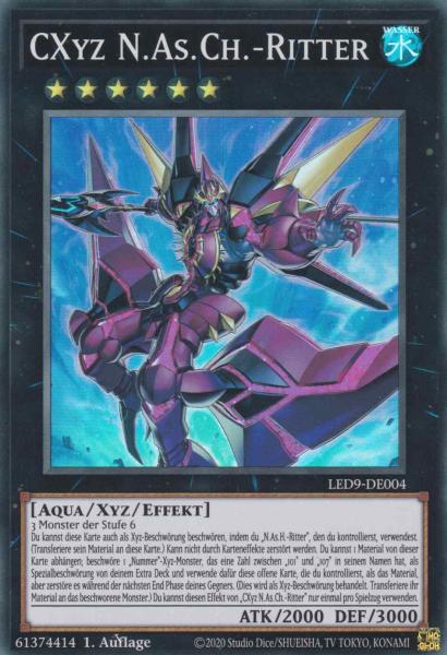 CXyz N.As.Ch.-Ritter LED9-DE004 ist in Super Rare Yu-Gi-Oh Karte aus Legendary Duelists Duels from the Deep 1.Auflage