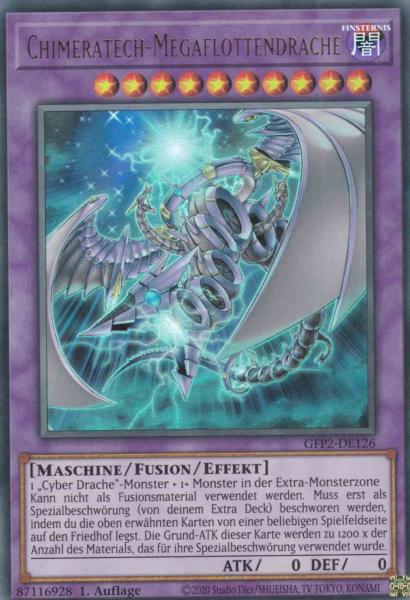 Chimeratech-Megaflottendrache GFP2-DE126 ist in Ultra Rare Yu-Gi-Oh Karte aus Ghosts from the Past The 2nd Haunting 1.Auflage