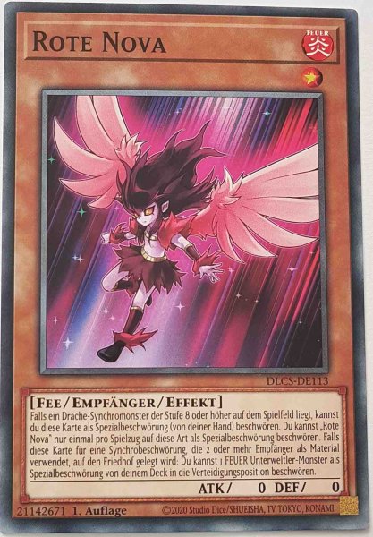 Rote Nova DLCS-DE113 ist in Common Yu-Gi-Oh Karte aus Dragons of Legend The Complete Series 1.Auflage
