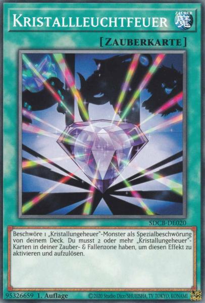 Kristallleuchtfeuer SDCB-DE020 ist in Common Yu-Gi-Oh Karte aus Structure Deck: Legend of the Crystal Beasts 1.Auflage