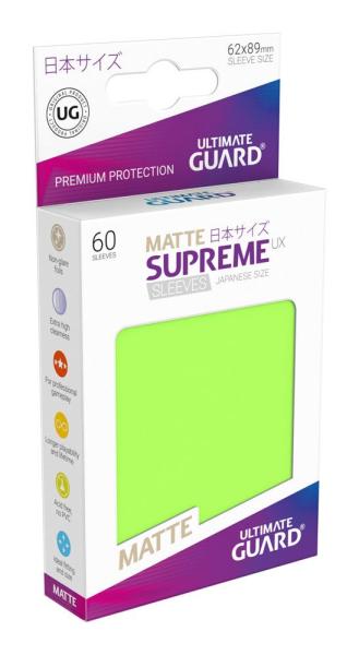 Ultimate Guard Supreme UX Kartenhüllen Japanische Größe Matt Hellgrün (60)
