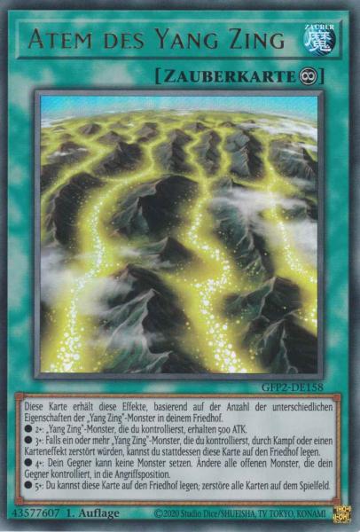 Atem des Yang Zing GFP2-DE158 ist in Ultra Rare Yu-Gi-Oh Karte aus Ghosts from the Past The 2nd Haunting 1.Auflage
