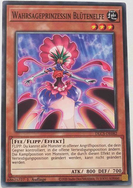 Wahrsageprinzessin Blütenelfe DLCS-DE082 ist in Common Yu-Gi-Oh Karte aus Dragons of Legend The Complete Series 1.Auflage