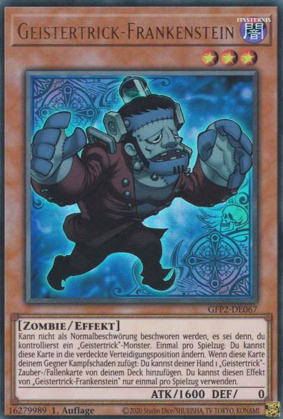 Geistertrick-Frankenstein GFP2-DE067 ist in Ultra Rare Yu-Gi-Oh Karte aus Ghosts from the Past The 2nd Haunting 1.Auflage