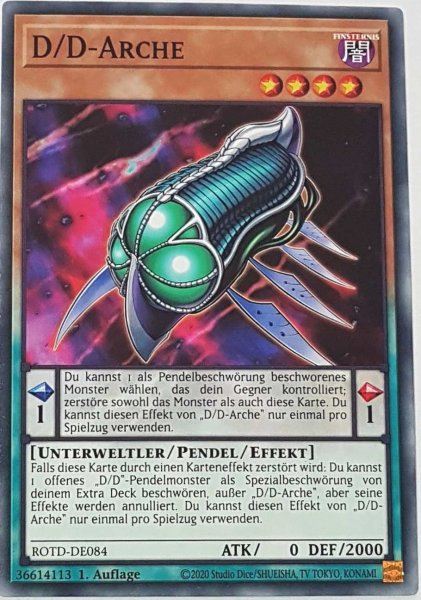 D/D-Arche ROTD-DE084 ist in Common Yu-Gi-Oh Karte aus Rise of the Duelist 1.Auflage