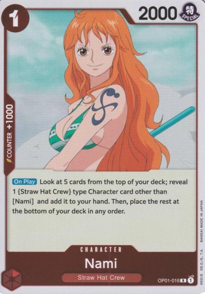 Nami OP01-016 ist in Rare. Die One Piece Karte ist aus Romance Dawn in Normal Art.