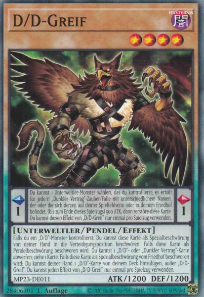 D/D-Greif MP23-DE011 ist in Common Yu-Gi-Oh Karte aus 25th Anniversary Tin Dueling Heroes 1.Auflage