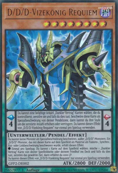 D/D/D-Vizekönig Requiem GFP2-DE002 ist in Ultra Rare Yu-Gi-Oh Karte aus Ghosts from the Past The 2nd Haunting 1.Auflage