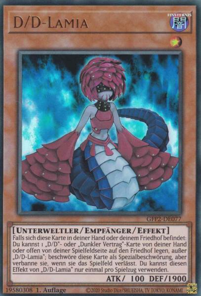 D/D-Lamia GFP2-DE077 ist in Ultra Rare Yu-Gi-Oh Karte aus Ghosts from the Past The 2nd Haunting 1.Auflage