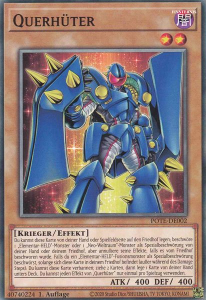 Querhüter POTE-DE002 ist in Common Yu-Gi-Oh Karte aus Power of the Elements 1.Auflage