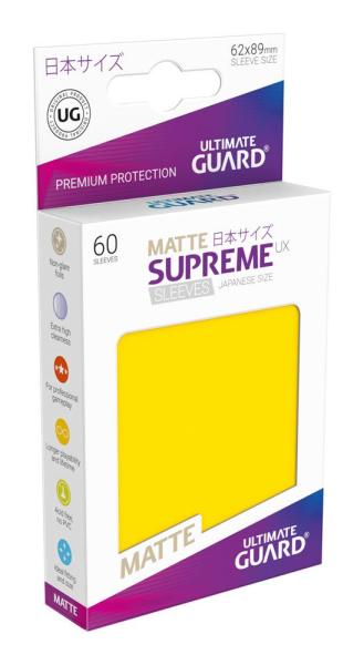 Ultimate Guard Supreme UX Kartenhüllen Japanische Größe Matt Gelb (60)