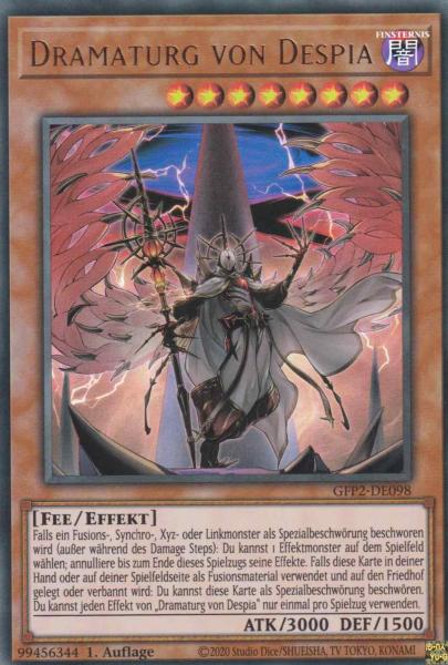 Dramaturg von Despia GFP2-DE098 ist in Ultra Rare Yu-Gi-Oh Karte aus Ghosts from the Past The 2nd Haunting 1.Auflage