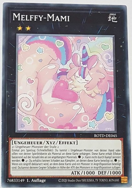 Melffy-Mami ROTD-DE045 ist in Common Yu-Gi-Oh Karte aus Rise of the Duelist 1.Auflage