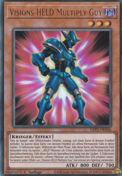 Visions-HELD Multiply Guy GFP2-DE056 ist in Ultra Rare Yu-Gi-Oh Karte aus Ghosts from the Past The 2nd Haunting 1.Auflage