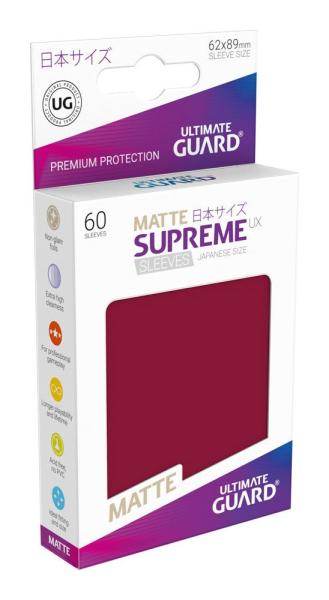 Ultimate Guard Supreme UX Kartenhüllen Japanische Größe Burgundrot Matt (60)