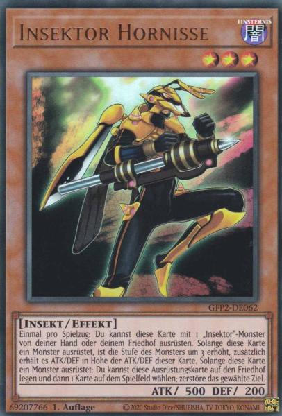 Insektor Hornisse GFP2-DE062 ist in Ultra Rare Yu-Gi-Oh Karte aus Ghosts from the Past The 2nd Haunting 1.Auflage