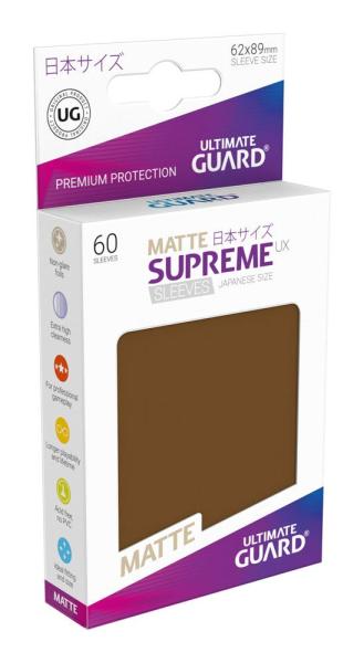 Ultimate Guard Supreme UX Kartenhüllen Japanische Größe Matt Braun (60)