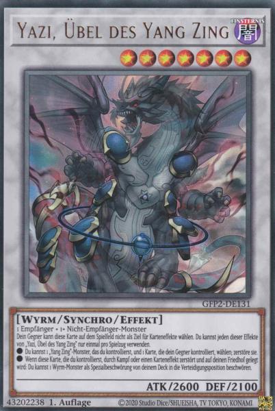 Yazi, Übel des Yang Zing GFP2-DE131 ist in Ultra Rare Yu-Gi-Oh Karte aus Ghosts from the Past The 2nd Haunting 1.Auflage