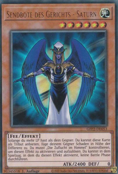 Sendbote des Gerichts - Saturn GFP2-DE053 ist in Ultra Rare Yu-Gi-Oh Karte aus Ghosts from the Past The 2nd Haunting 1.Auflage