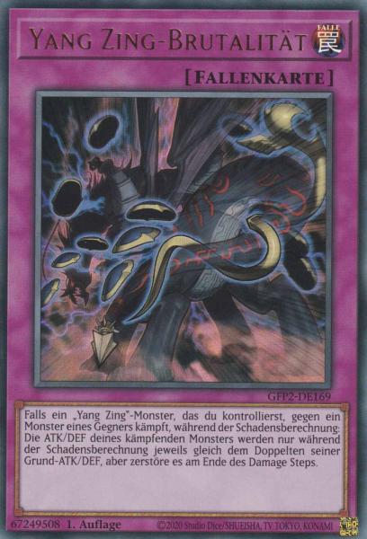 Yang Zing-Brutalität GFP2-DE169 ist in Ultra Rare Yu-Gi-Oh Karte aus Ghosts from the Past The 2nd Haunting 1.Auflage