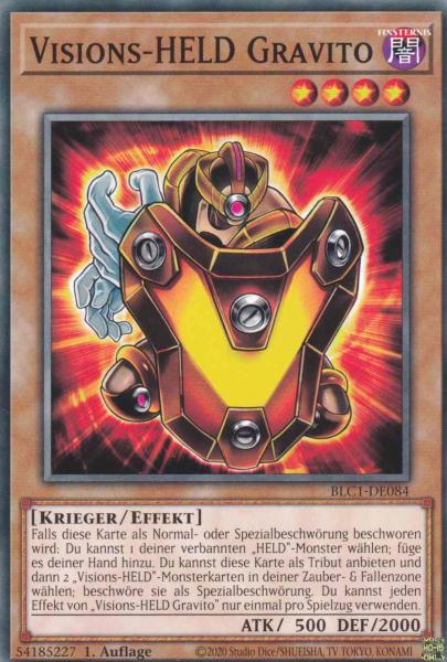 Visions-HELD Gravito BLC1-DE084 ist in Common Yu-Gi-Oh Karte aus Battles of Legend Chapter 1 1.Auflage