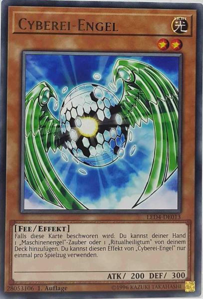 Cyberei-Engel LED4-DE013 ist in Rare Yu-Gi-Oh Karte aus Legendary Duelists Sisters of the Rose 1. Auflage