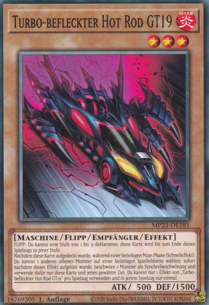 Turbo-befleckter Hot Rod GT19 MP23-DE181 ist in Common Yu-Gi-Oh Karte aus 25th Anniversary Tin Dueling Heroes 1.Auflage