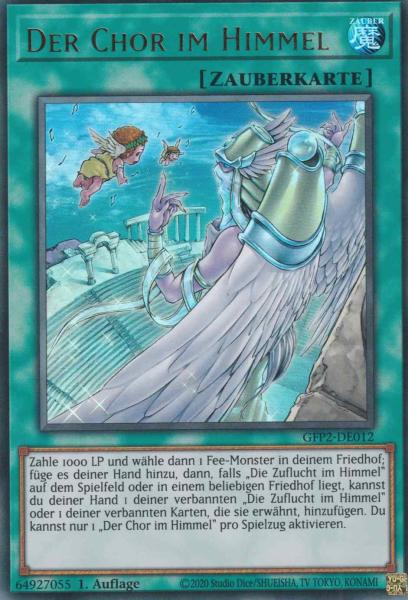 Der Chor im Himmel GFP2-DE012 ist in Ultra Rare Yu-Gi-Oh Karte aus Ghosts from the Past The 2nd Haunting 1.Auflage
